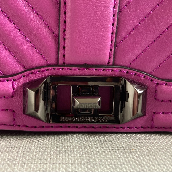 Rebecca Minkoff Orchid Pink Quilted Crossbody Bag / Purse - Picture 3 of 14